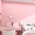 thumbnail image 2 of 1 PCS Pink Girl's Room Self-adhesive Wallpaper Princess Room Bedroom Star Pattern Background Wall PVC Sticker Wallpaper, 2 of 7