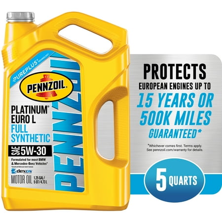 Pennzoil Platinum Euro L Full Synthetic 5W-30 Motor Oil  5 Quart