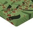 thumbnail image 2 of Ambesonne Floral Fitted Sheet, Retro Blooming Flowers, Twin Size, Olive Green Red, 2 of 3