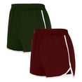 thumbnail image 2 of YOIAVAIOY 2 Pack Women's Yoga Dance Short Pants Sport Shorts Summer Athletic Cycling Hiking Sports Shorts Army Green L, 2 of 3