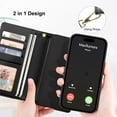 thumbnail image 6 of Petocase for iPhone 16 Pro Max Case,Leather Wallet with Card Holder,Magnetic Closure 360 Full Shockproof Protection Drop Absorption Phone Cover with Card Slots,Black, 6 of 7