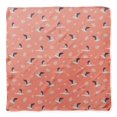 thumbnail image 4 of Bimba Orange Ranunculus & Stork Bird Printed Pure Silk Scarf Neck Wrap Summer Hair Bandanas For Women 40 x 80 Inches, 4 of 6