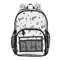 thumbnail image 2 of Iauyy Clear Backpack Heavy Duty PVC Transparent Backpack for College Workplace, Arrow Seamless Pattern, 2 of 8