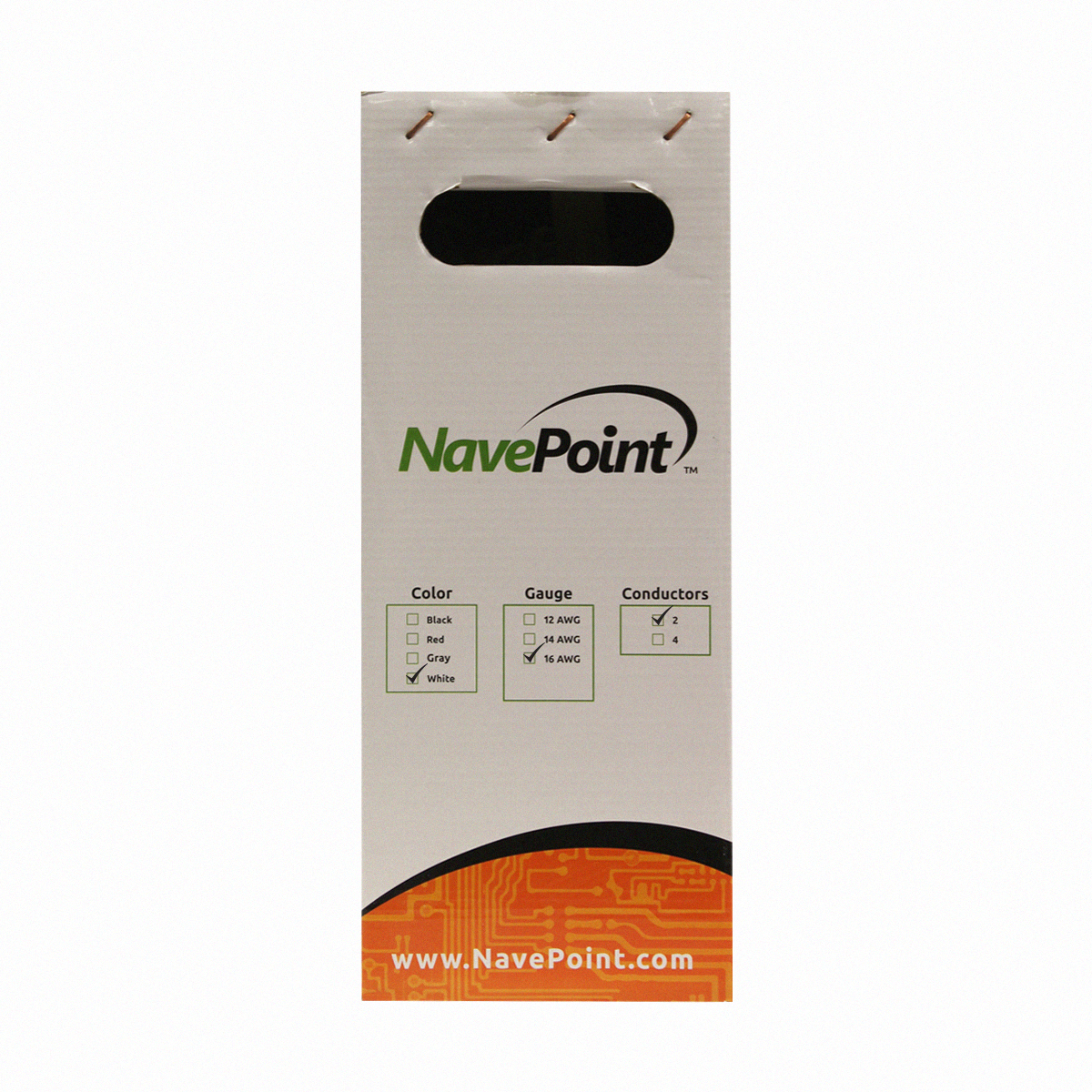 NavePoint 250ft In Wall Audio Speaker Cable Wire CL2 16/2 AWG Gauge 2 Conductor Bulk White
