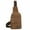 Brown, variant on LAVA Small Sling Bag for Men Women Crossbody Canvas Backpack Waterproof Chest Bag for Cycling Hiking (Black)