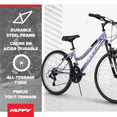 thumbnail image 4 of Huffy 24" Rock Creek Mountain Bike, Fits Riders 58” - 70”, Purple, Adult, Women's, 4 of 11