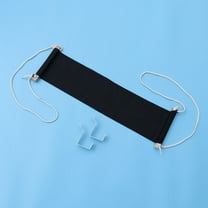 FELTECHELECTR 1 Set Adjustable Foot Rest Under Desk Foot Hammock Rectangular Black Polyester 46.9x8.3x1in