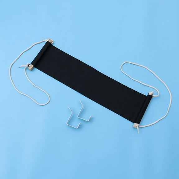 FELTECHELECTR 1 Set Adjustable Foot Rest Under Desk Foot Hammock Rectangular Black Polyester 46.9x8.3x1in