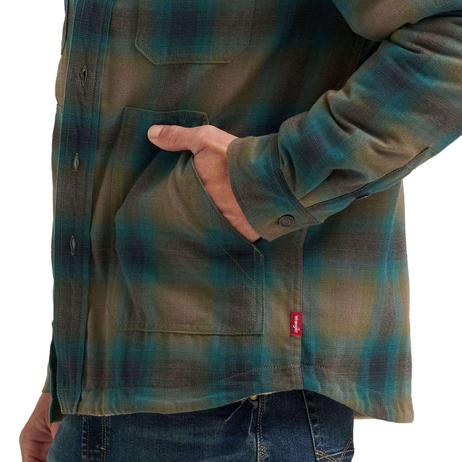 Wrangler® Men's Heavyweight Sherpa Lined Regular Fit Shirt Jacket