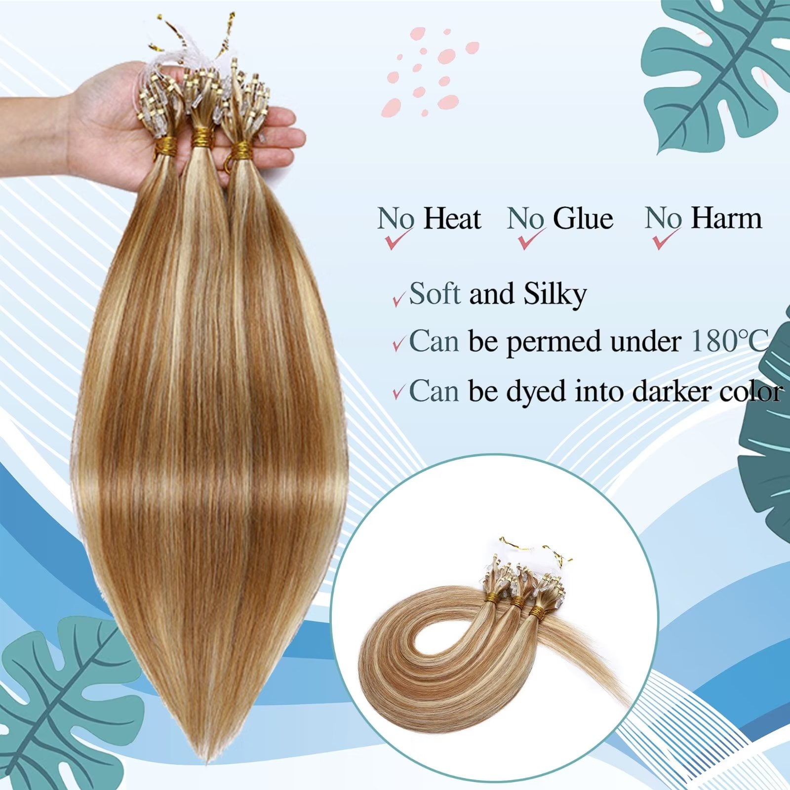 MY-LADY 50S 1G Remy Micro Beads Hair Extensions Human Hair  display picture 1