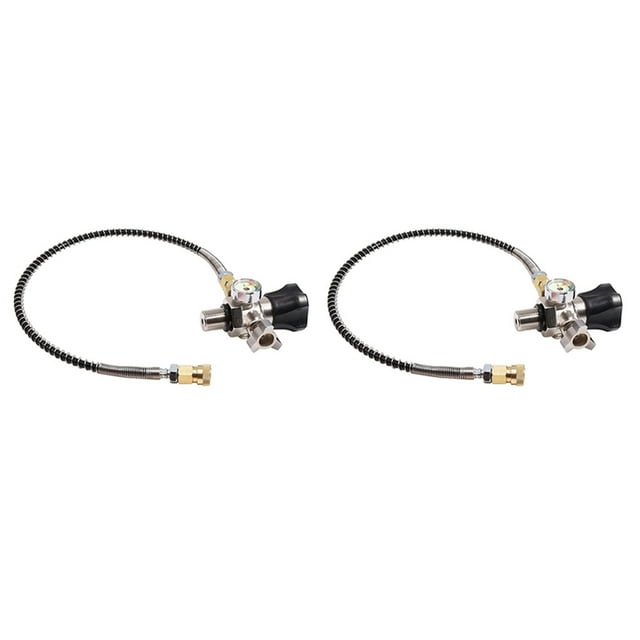 2 Pcs M18X1.5 Filetage 4500Psi Régulateur de Valve SCBA Tuyau de Station de Remplissage pour Réservoir PCP