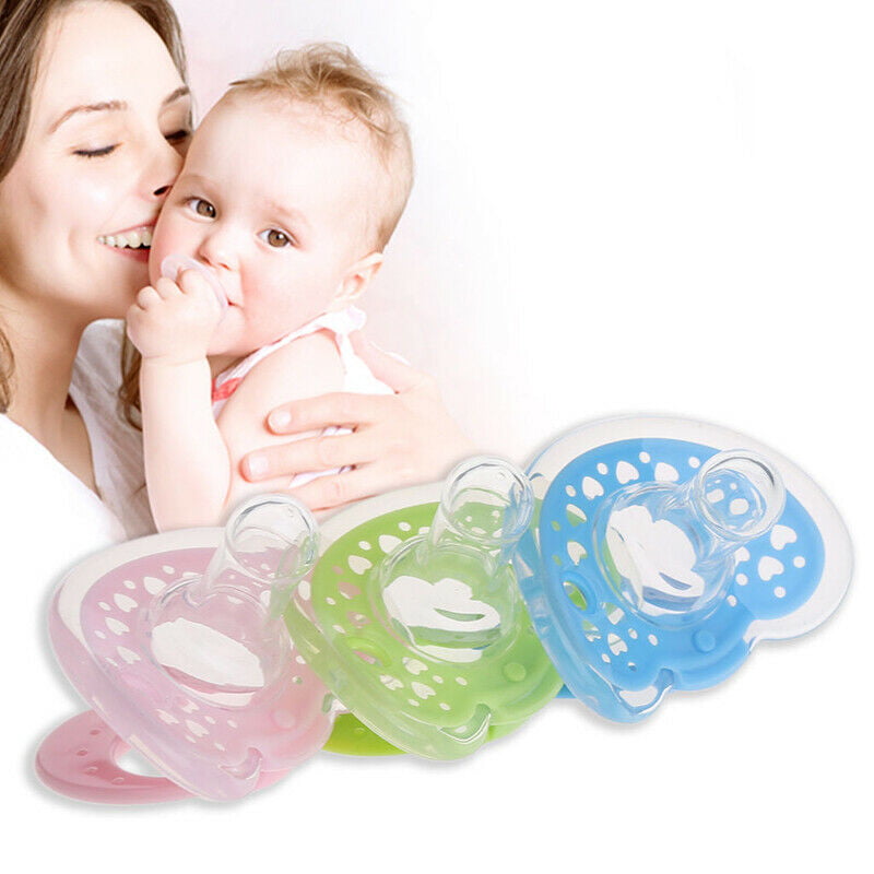 Infants Dummy Pacifier Toddlers Colorful Silicone Teat Safety Nipple Soother HM 