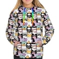 thumbnail image 4 of Hoodies for Women - Halloween Decoration Cartoon Cat Comfrt Colour Drawstring Women'S Fashion Hoodies & Sweatshirts, Fall Outfits Clothes for Women 2024 Pullover with Kangaroo Pocket, 4 of 7