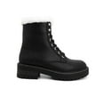 thumbnail image 3 of Sugar Womens Kaedy Faux Leather Lugged Sole Combat & Lace-up Boots, 3 of 3