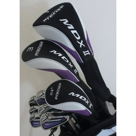 Ladies Complete Golf Set Driver, Fairway Wood, Hybrid, Irons, Putter, Clubs and Stand Bag Womens Beautiful White and Purple