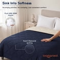 thumbnail image 5 of Loomsnest Diamond Quilted Twin Comforter, All Season, Soft, Lightweight, Reversible Down Alternative Duvet Insert (Beige & Navy), 5 of 7