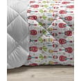 thumbnail image 3 of Cactus Print Down Alternative Comforter, Repetitive Plants in Pots Different Shapes of Exotic Items Stars, Microfiber Quilt for All Season, 5 Sizes, Yellow Green and White, by Ambesonne, 3 of 3