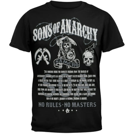Sons of Anarchy - No Rules No Masters T-Shirt