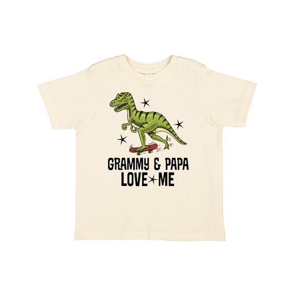 Inktastic Grammy and Papa Love Me Dinosaur Grandson Boys Toddler T-Shirt