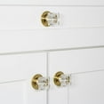 thumbnail image 2 of Grandeur 808579 Carre 1-1/4" Square Crystal Cabinet Knob - Brass, 2 of 7