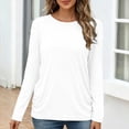 thumbnail image 6 of MexChoioe Womens Long Sleeve Tops Basic Tees Summer Outfits Early Fall Fashion Tunic Dressy Casual Blouses Trendy Sweatshirt for Women, 6 of 7