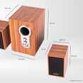 thumbnail image 4 of Minicomponente Minimalista Retro Genérica Wood Subwoofer Aux 3.5 Color Marrón Claro Potencia Rms 6 W, 4 of 8