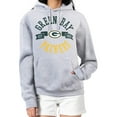 thumbnail image 4 of Women's G-III 4Her by Carl Banks Heather Gray Green Bay Packers City Graphic Team Fleece Pullover Hoodie, 4 of 5