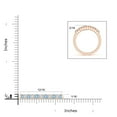 thumbnail image 4 of ANGARA Natural Aquamarine and Diamond Half Eternity Wedding Ring in 14K Rose Gold for Women (Size-2mm) | March Birthstone, Birthday, Anniversary, Jewelry Gift for Women | Natural Aquamarine Ring, 4 of 9
