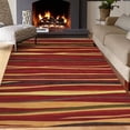 thumbnail image 4 of Haperlare Modern Abstract Area Rug 5 x 7 Indoor Colorful Throw Carpet Non-Slip Machine Washable Area Rug Contemporary Area Rugs, Red, 4 of 5