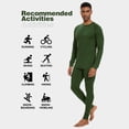 thumbnail image 4 of Woolcano Men’s 100% Merino Wool Base Layer Set Lightweight Thermal Underwear for Ski Winter Outdoor Sports, 4 of 6