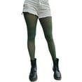 thumbnail image 2 of Dark Green Opaque Full Footed Tights, Pantyhose for Women, 2 of 3