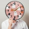 thumbnail image 6 of Yayeee Wall Clock Battery Operated 9.5" Silent Non-Ticking for Living Room, Pink Cartoon Halloween, 6 of 8