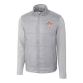 thumbnail image 2 of Men's Cutter & Buck Gray Texas Longhorns Vault Stealth Hybrid Quilted Full-Zip Windbreaker Jacket, 2 of 3