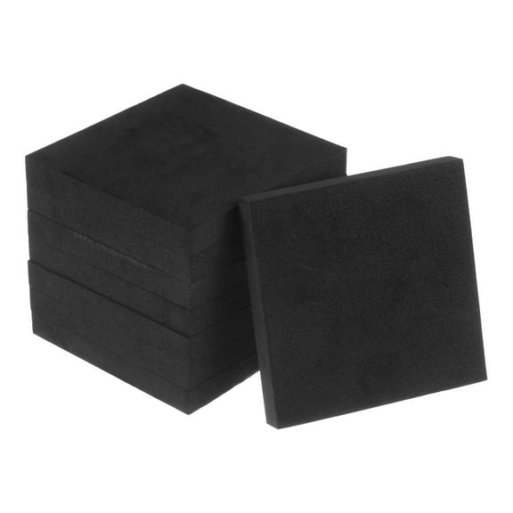 8pcs Rubber Padding Sheets 1/2" Thick x 4" Long Square Neoprene Foam Sheet Non-Slip Anti Vibration Pads