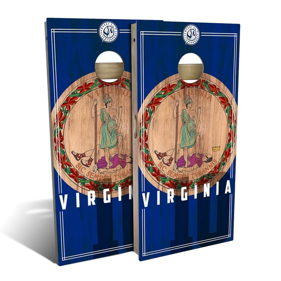 Skip's Garage | Virginia State Flag 2.0 Cornhole Board Set | Includes Boards & Bags | Choose Your Size & Accessories