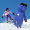 thumbnail image 2 of Penkiiy Winter Gloves Kids Toddler Girls Boys Snow Gloves Kids Ski Winter Gloves Windproof Children Warm Gloves Blue Gloves, 2 of 3