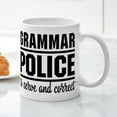 thumbnail image 3 of CafePress - Grammar Police Mugs - 11 oz Ceramic Mug - Novelty Coffee Tea Cup, 3 of 4