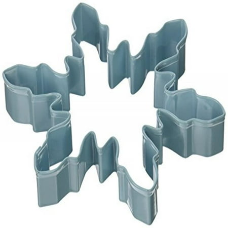 Snowflake Cookie Cutter - R & M Polyresin Coated Snowflake Wide Cookie Cutter, 5-Inch, Blue