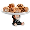 thumbnail image 1 of Sixdrop Monkey Cupcake Stand, 8.5 Inch Pastry Decorative Dessert Plate, Multi-Functional Cake Serving Platter, Fun Monkey Gift Idea, Glossy Finish, 1 of 8