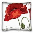 thumbnail image 1 of RYLABLUE Red Poppies Throw Pillow Case Cases Cover Cushion Covers Sofa Size 18x18 Inches Two Side, 1 of 1