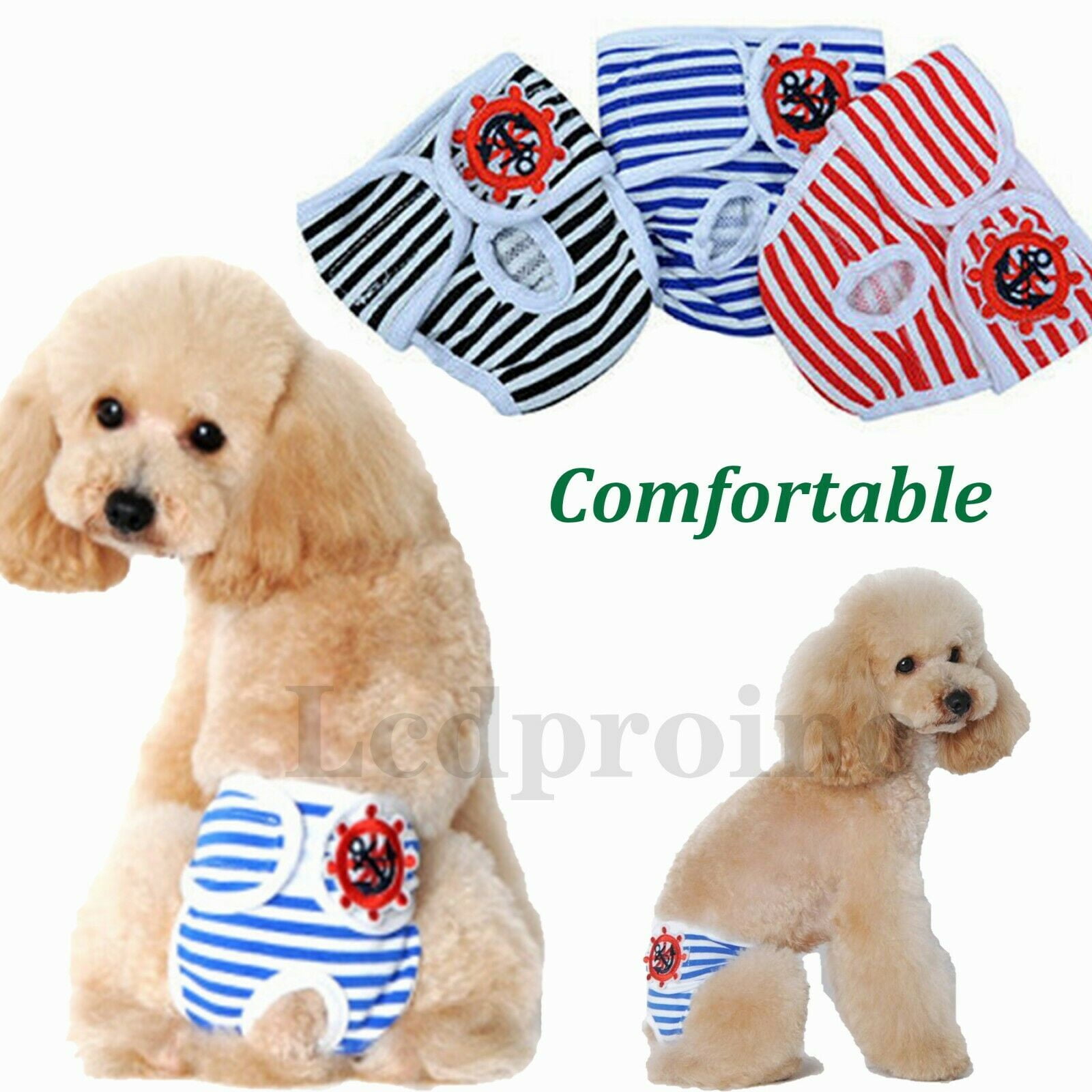 XS-XL FeMale Pet Dog Puppy Wrap Diaper Nappy Pants Sanitary Menstrual Underwear 