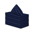 thumbnail image 4 of 10 servilletas de satén para cenas, bodas, fiestas, 18,90 x 18,90 pulgadas. Azul oscuro, 4 of 9