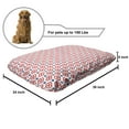 thumbnail image 2 of Floral Pet Bed, Abstract European Traditional Polka Dots Symmetrical Natural Inspiration, Resistant Pad for Dogs and Cats Cushion with Removable Cover, 24" x 39", Slate Blue Red White, by Ambesonne, 2 of 4