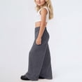 thumbnail image 5 of WhouRiu Girls Casual Sweatpants Solid Color Elastic Waist Baggy Wide Leg Jogger Pants Kids Comfortable Daily Trousers With Pockets,4-5 Years, 5 of 9