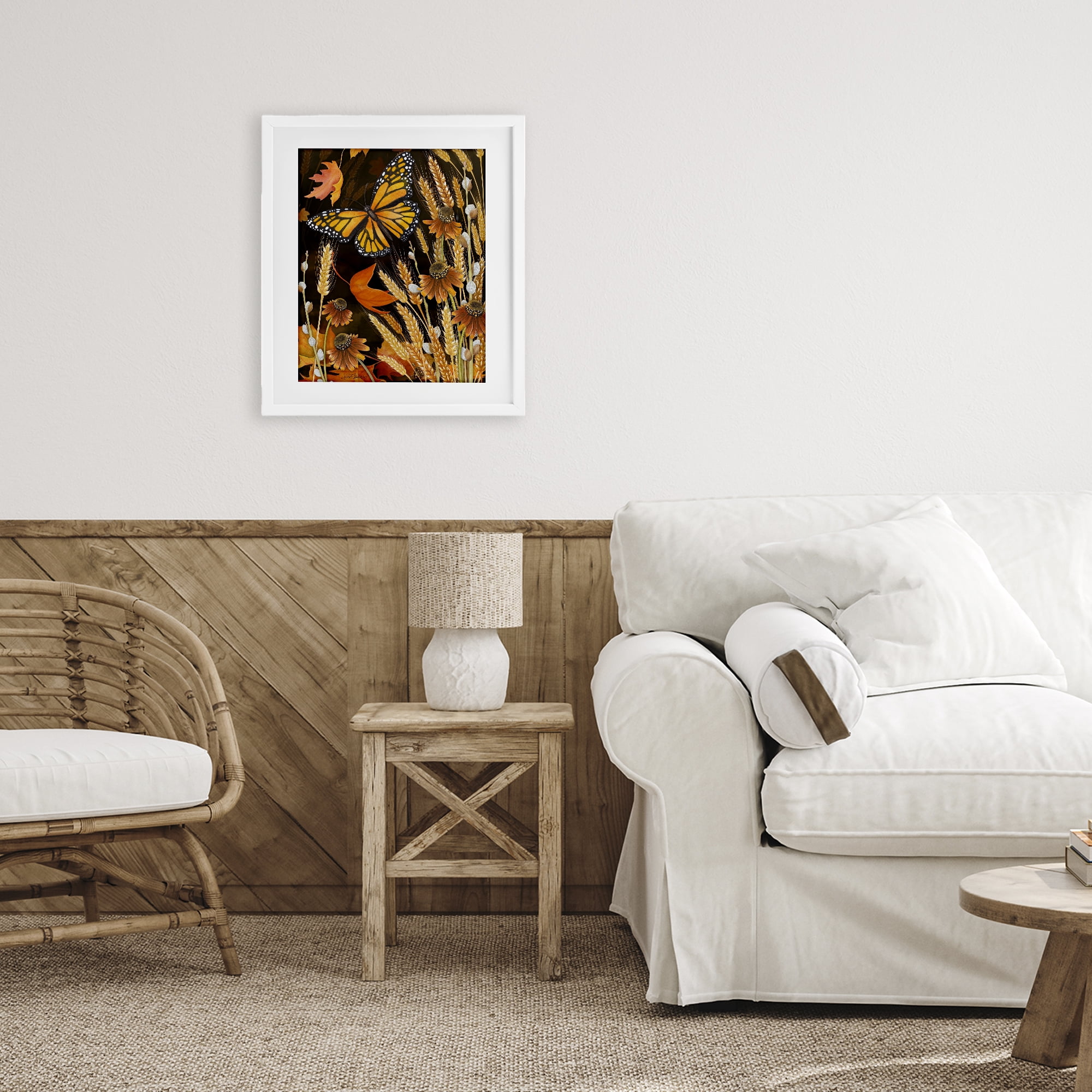 Stupell Industries Fall Motif Midnight Garden White Framed Print Under Glass, design by Nicole Tamarin