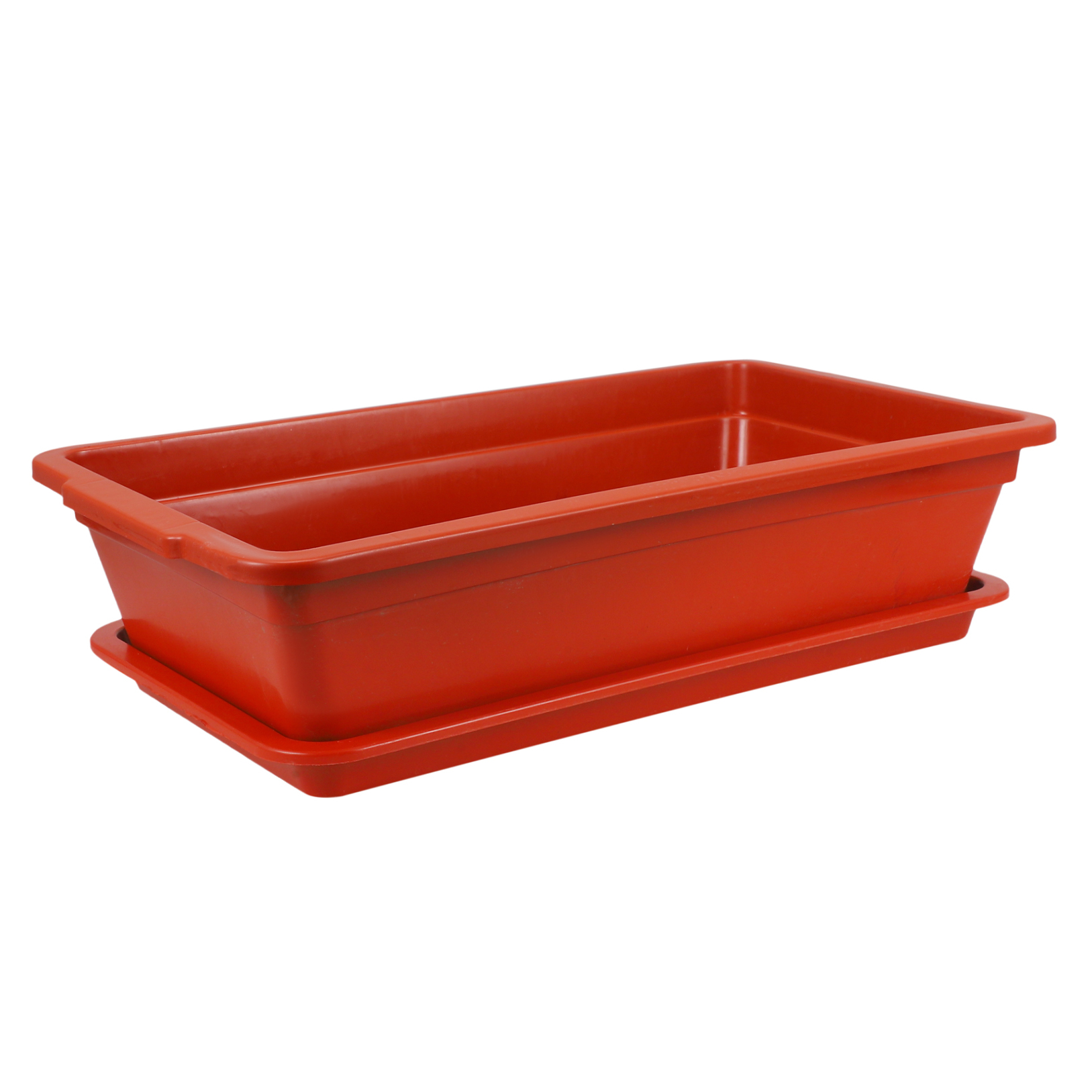 PBPBOX 2pcs Window Box Planter Durable Plastic Flower Pot with Saucer for Gardening Succulents
