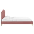 thumbnail image 3 of Modway Emerson Modern Performance Velvet King Platform Bed - Dusty Rose, 3 of 10