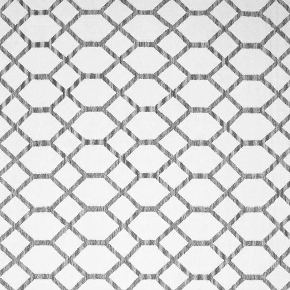 Ahgly Company Indoor Square Trellis Gray Contemporary Area Rugs, 3' Square