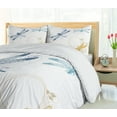 thumbnail image 4 of Dragonfly Duvet Cover Set Queen Size, Floral Spring Bugs Wings with Flower Petals Animal Nature Themed Artful Motif, Decorative 3 Piece Bedding Set with 2 Pillow Shams, Multicolor White, by Ambesonne, 4 of 6