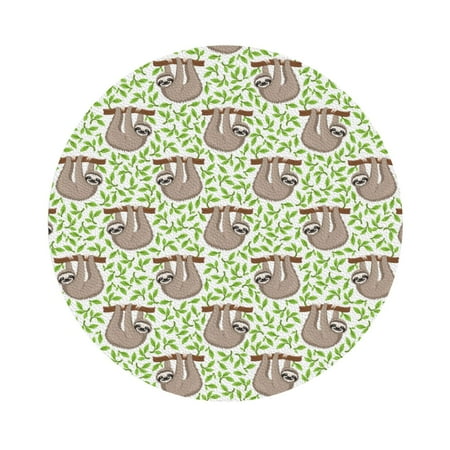 

Ocsxa Cute Animal Sloth On A Branch Coasters for Drinks Leather Coasters Set of 4 for Coffee Table for Housewarming Kitchen Bar Decor One Size